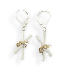 Constantine Designs XO Hugs & Kisses Earring Drops ss/14k