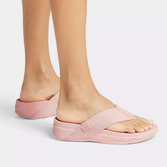 FitFlop Surfa Textile Toe-Post in Pink Salt
