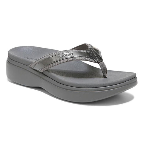 Vionic High Tide II Platform Sandal in Pewter