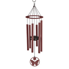 27"H Laser Cut Metal Windchime, Butterfly