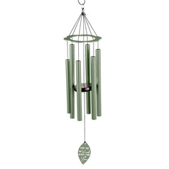 30"H Laser Etched Metal Windchime, "Every Time the Wind Blows I think of You"