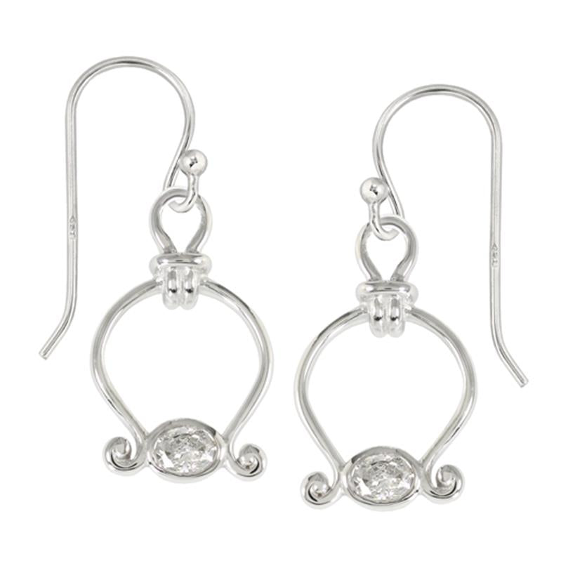 Boudicca Earrings - Torc Clear CZ